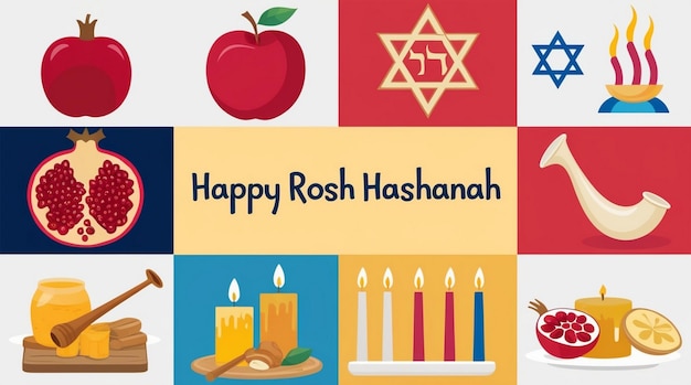 Modern Rosh Hashanah minimal greeting card