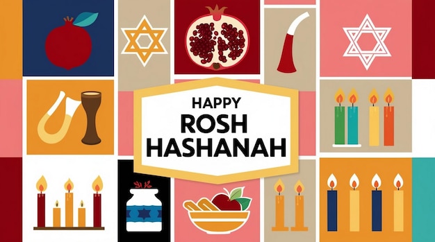 Modern Rosh Hashanah minimal greeting card