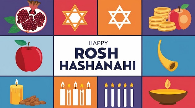 Modern Rosh Hashanah minimal greeting card