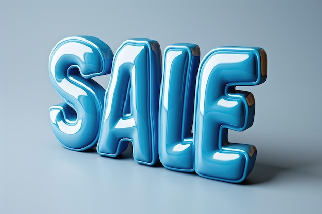 Modern Sale Sign in 3D Effect