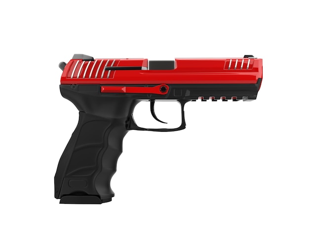 Modern semi automatic piston red top details