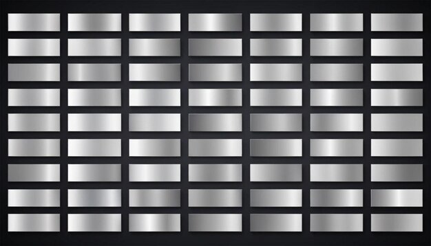 Photo modern silver bar gradient texture on black background industrial design