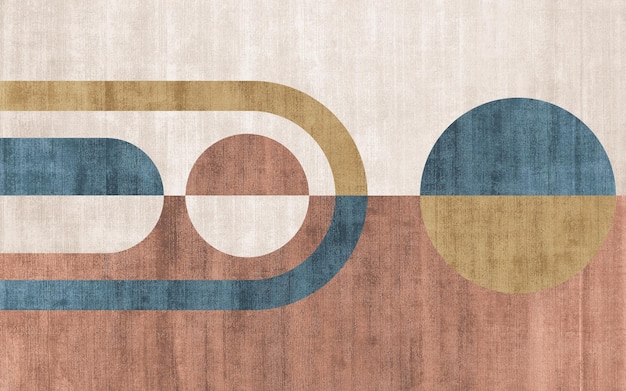 Modern simple Abstract Geometry Circular Carpet background