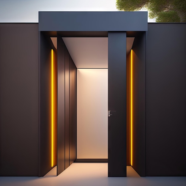 Modern simple entrance