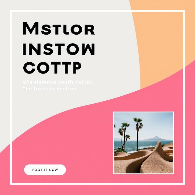 Photo modern simple instagram flyer and social media post template premium