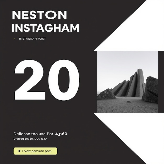 Photo modern simple instagram flyer and social media post template premium