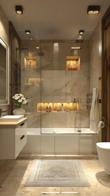 Modern and simple style bathroom