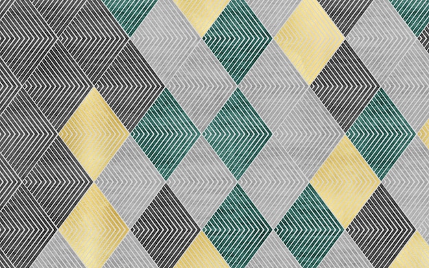 Modern simple style geometric combination pattern