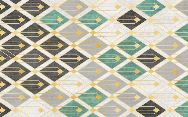 Modern simple style geometric combination pattern