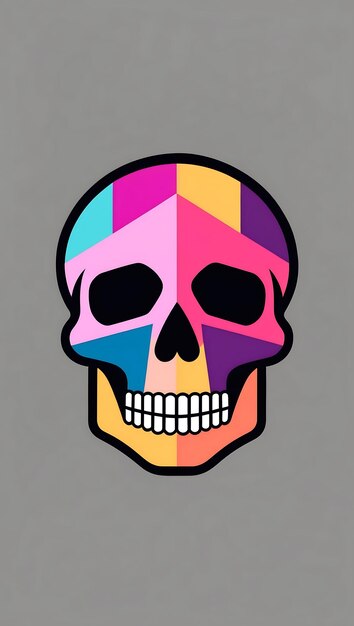 Photo modern skull emoji with trendy design