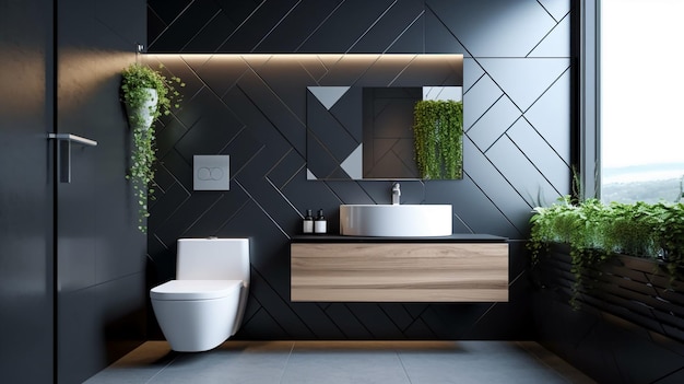 A modern and sleek toilet design with a