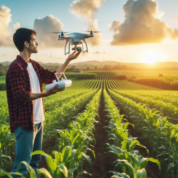 Modern smart agriculture ai image