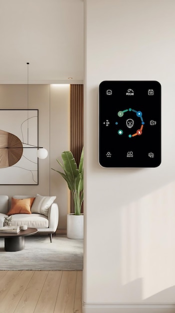 Photo modern smart home and control panel technology generated image