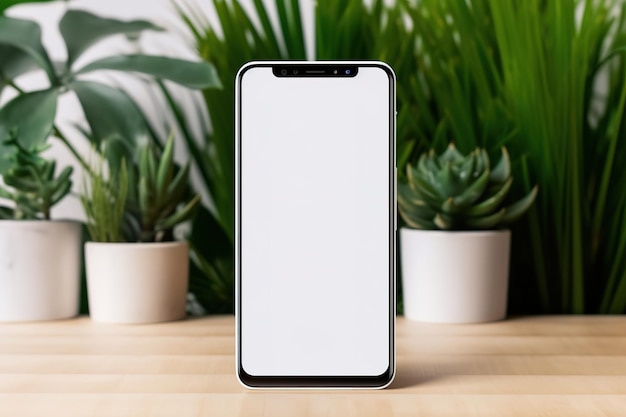 modern smartphone on a minimalist mockup