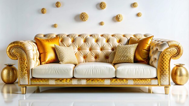 Photo modern sofa creative design with wall in background