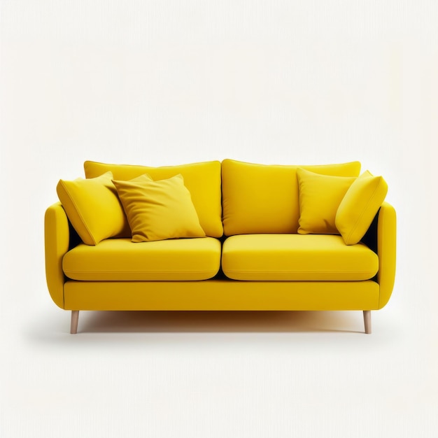 Modern sofa isolated Illustration AI GenerativexA