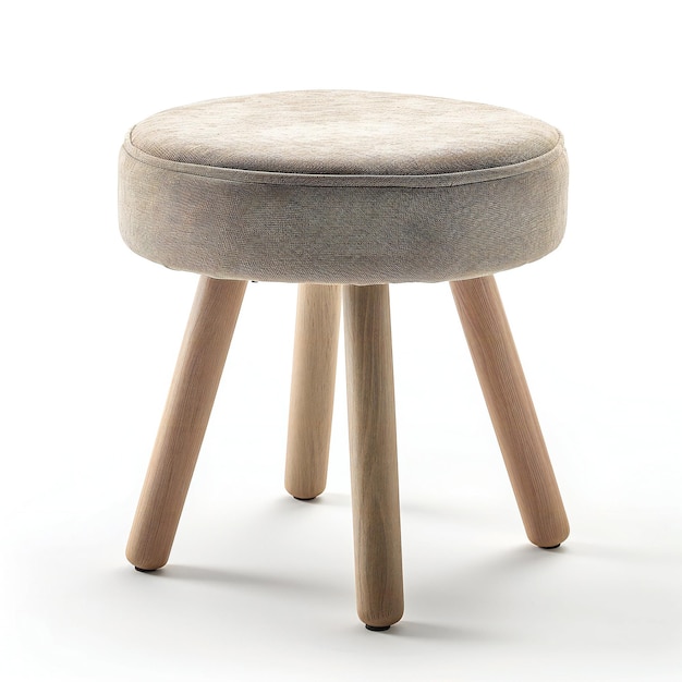 Modern stool on a white background render image with shadow