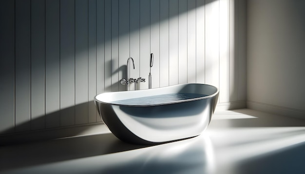 a modern style bathroom with a sink and faucet