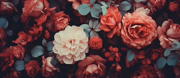 Modern style floral wallpaper background