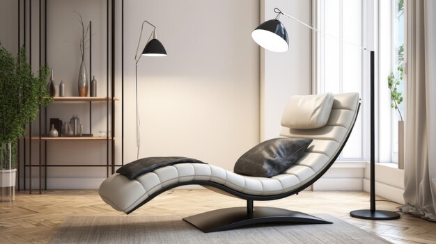 Modern Style Lounge Chair In A Room 3d Rendering Stock Photo