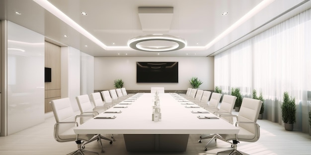 Modern Stylish Conference Room Design AI Generated