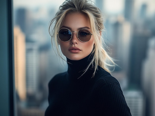 Modern Sunglasses on Woman Fashion Product Shoot