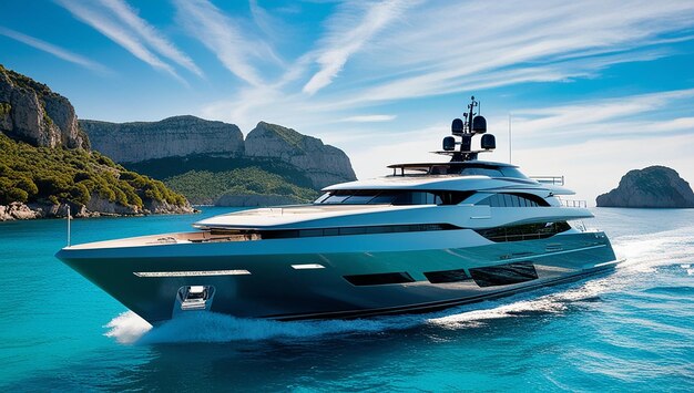 A modern superyacht