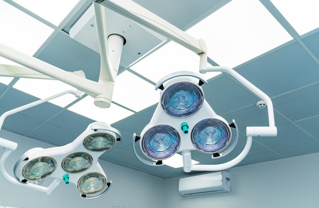 Modern surgery light in emergency room Sterile surgical lamps in operation ward