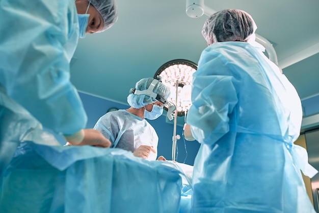 Modern surgery in a technologically advanced hospital