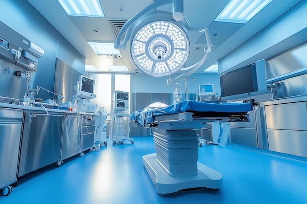 Photo modern surgical laboratory with medical equipment and technology surgery room