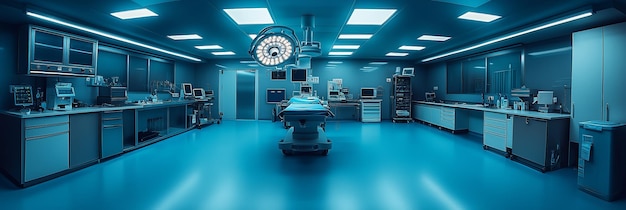 Modern surgical laboratory with medical equipment and technology surgery room