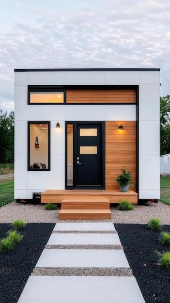 Modern sustainable tiny house exterior