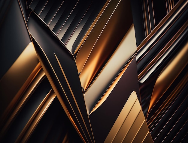 Modern technology abstract texture with diagonal metallic lines created with Generative AI technology