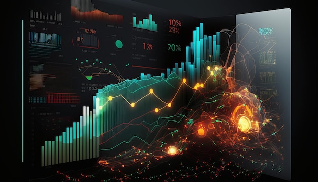 Modern technology background Generative Ai