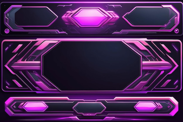 The modern theme for screen panel The overlay frame set design template for games