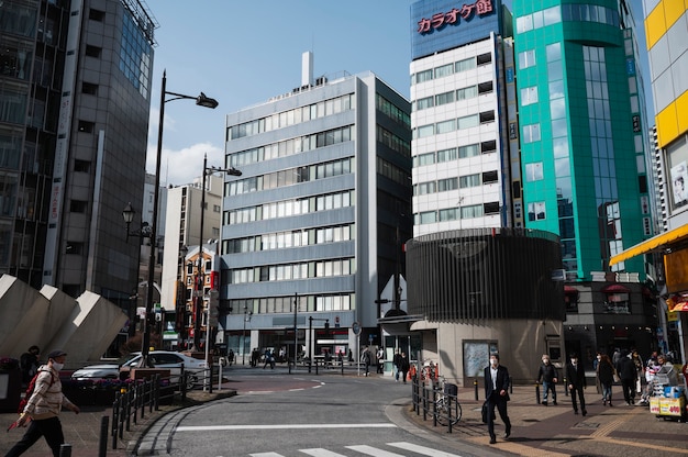 Modern tokyo street background