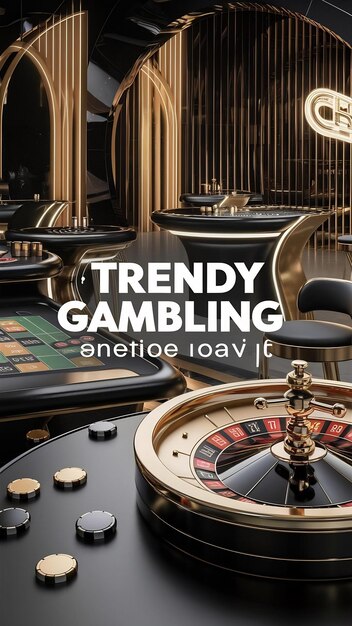 Photo modern trendy black and golden gambling concept background 3d illustration