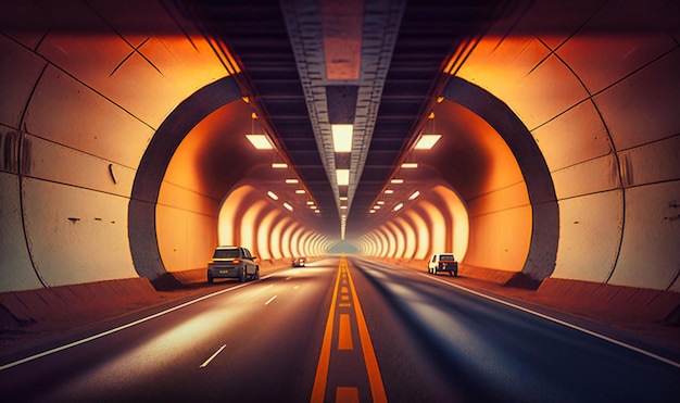 A modern tunnel designed for cars and buses