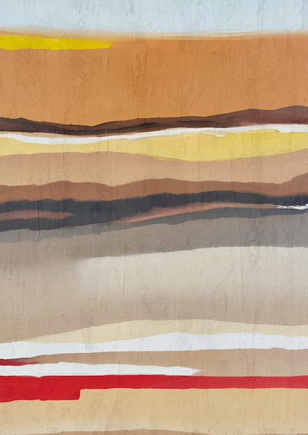 Modern Unique Landscape Painting in Earth Colors