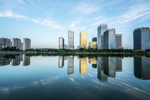 Modern urban architecture landscape in Zibo, China