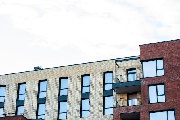 Modern urban building with modern facade decoration