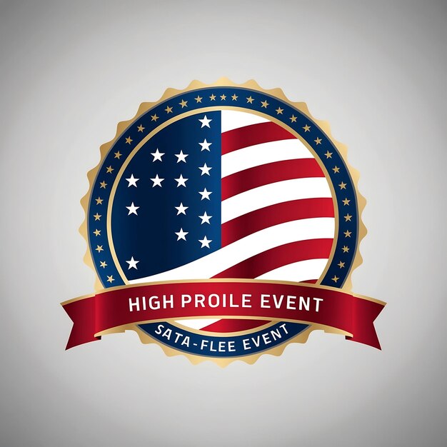 Photo modern usa flag logo with sleek and professional look