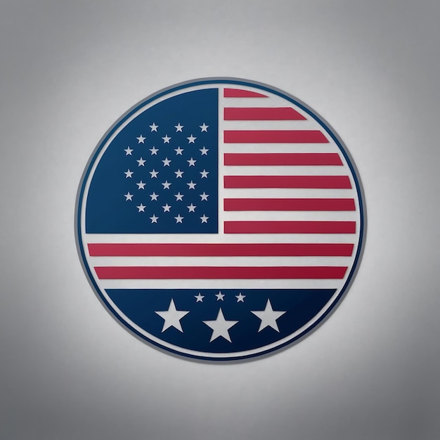 Photo modern usa flag logo with sleek and professional look