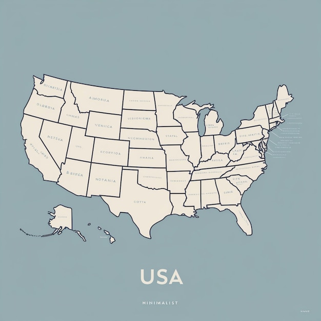 Photo modern usa map images with city highlights