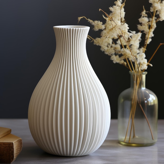 Modern vase home decor flowers light room interior Scandinavian home ceramic vase neutral colors