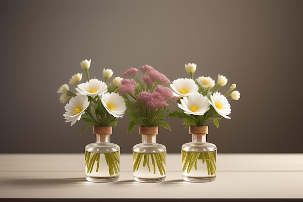 modern vases and flowers