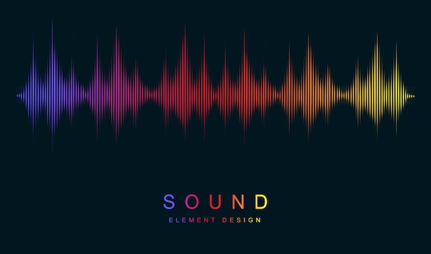 Modern visualization and futuristic  element Music and radio concept Voice and sound recognition