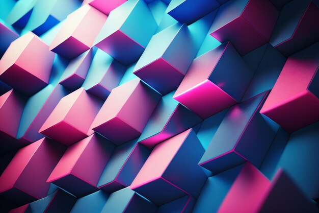 Modern wallpaper abstract with pink blue 3d rendering of purple and blue abstract geometric backgro