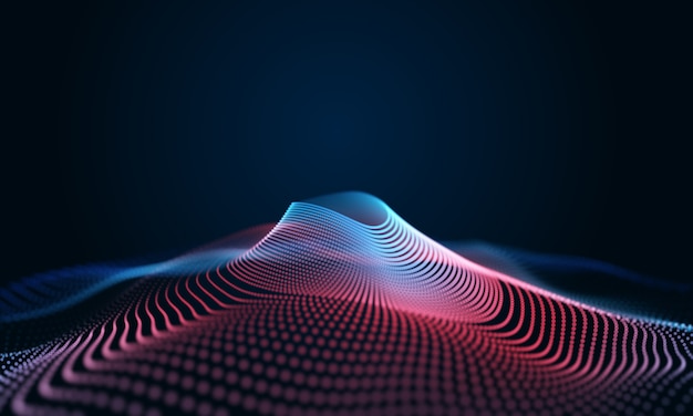 Modern wave effect 3d colorful background