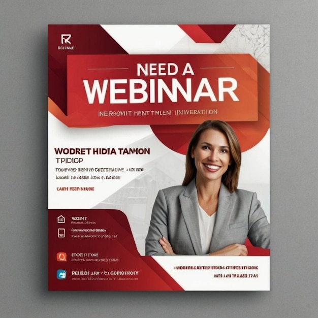 Modern Web banner invitation template design AI Generated